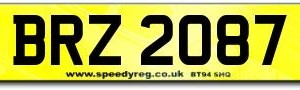 BRZ Number Plates