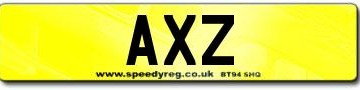 AXZ Number Plates