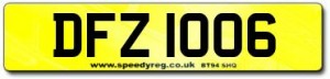 DFZ 1006 Number Plates