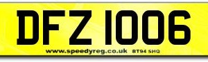 DFZ 1006 Number Plates