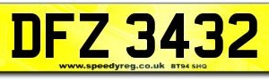 DFZ Number Plates