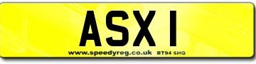 ASX 1 Number Plate