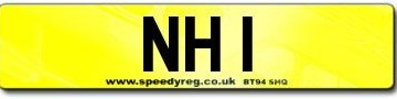 NH 1 Number Plate