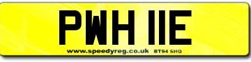 P White Personalised Number Plates