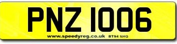 PNZ 1006 Number Plates