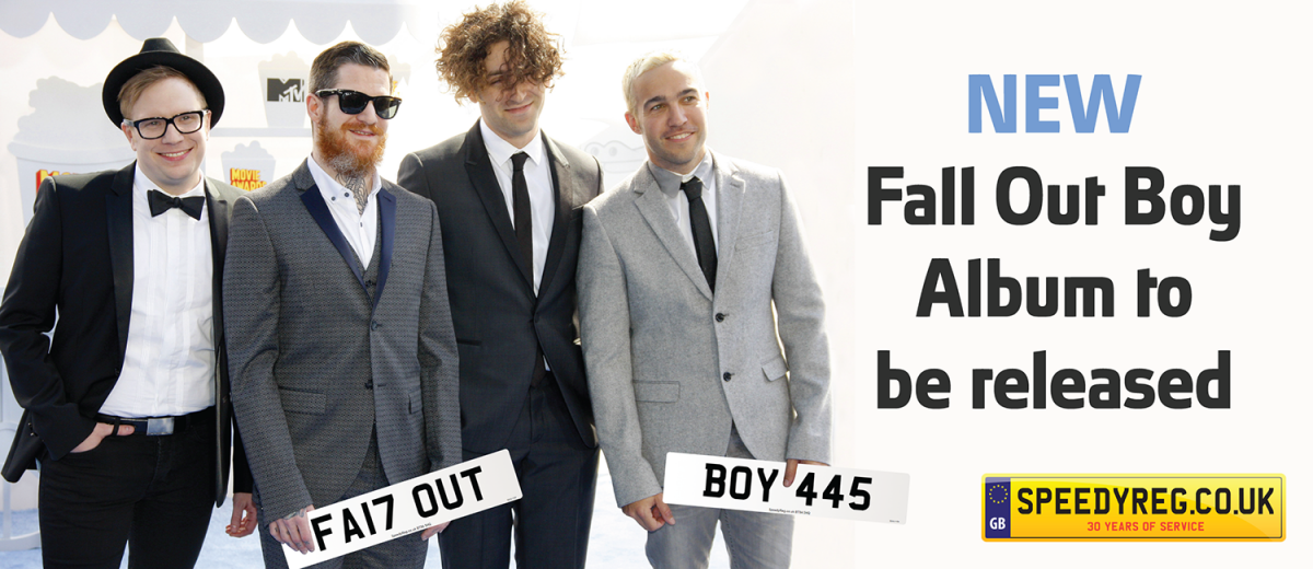 Fall Out Boy new album launches! FOB Facts & Number Plate Ideas