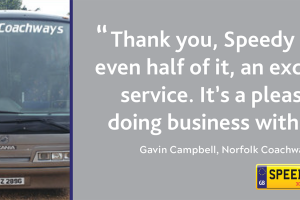 Norfolk Coachways Customer Thanks - Speedy Reg