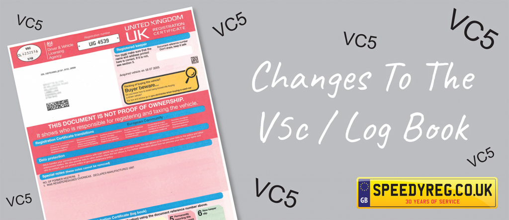New V5C from 15th April 2019 - Speedy Reg 